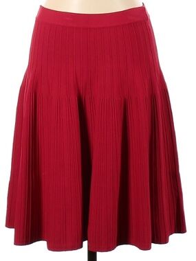 Pink Tartan red knit short skirt—Size small